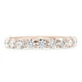 thumbnail image 2 of 1 1/3 ct.t.w Round Cut Lab Created Moissanite Diamond Eternity Wedding Band Ring For Women In 10K Solid Rose Gold (G-H Color, VVS1 Clarity, 1.33 Cttw)-9.5, 2 of 9