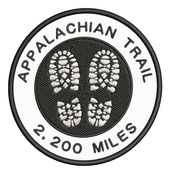Go Trekking! At The Appalachian Trail 3.5 Inch Iron Or Sew On Embroidered Fabric Badge Patch Hiking Trails Iconic Series