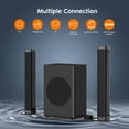 thumbnail image 5 of GCZ Soundbar with Subwoofer, 2.1 CH Separable Sound Bars for TV, Bluetooth/HDMI-ARC/Aux/Opt 3D Surround Sound, 5 of 10