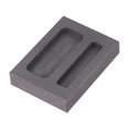 thumbnail image 1 of 2 Slots Graphite Ingot Mold Melting Casting Mould for Gold Silver Non-ferrous Metal Craft (Black), 1 of 3