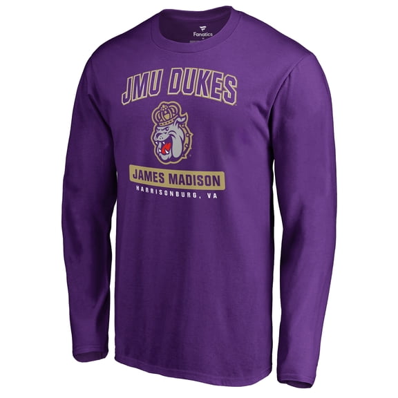 Men's Purple James Madison Dukes Campus Icon Long Sleeve T-Shirt