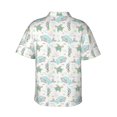 thumbnail image 3 of Balery Whale And Turtle Print Men's Hawaiian Shirts Short Sleeve Beach Shirt Relaxed Fit Vacation Button Down Shirts-Small, 3 of 9