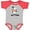 Baseball Heather and Red, variant on Inktastic New to the Herd Cute Cow Boys or Girls Baby Bodysuit