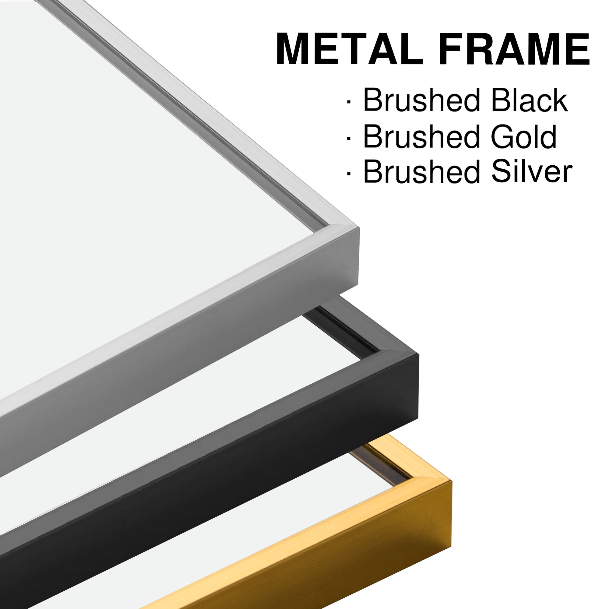 MAYEERTY 71"x32" Aluminum Alloy Thin Edge Right Angle Rectangular Silver Full Length Mirror