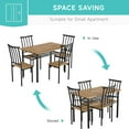 Whizmax 5Piece Dining Table Set for 4, Rectangular Wooden Dinner