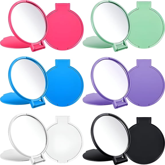 BPPEG 12 Pieces Mini Vintage Pocket Mirrors Bulk for Purse Travel Party Favors