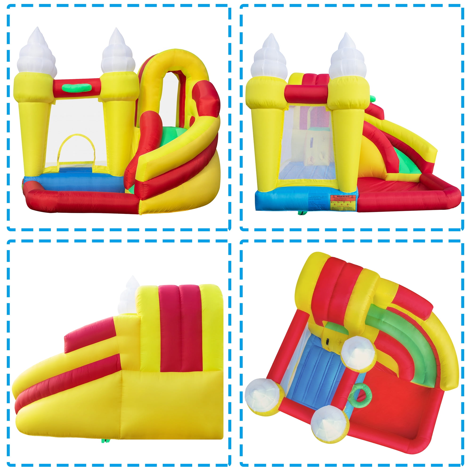 TOBBI Inflatable Bounce House Kid Jump and Slide Castle Bouncer with  Trampoline TH17P0167 - The Home Depot