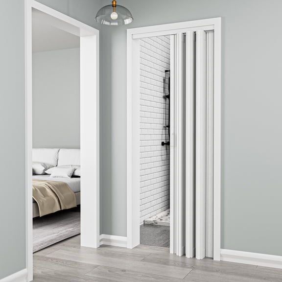 36"x80" 80“ Paneled PVC/Vinyl Accordion Door