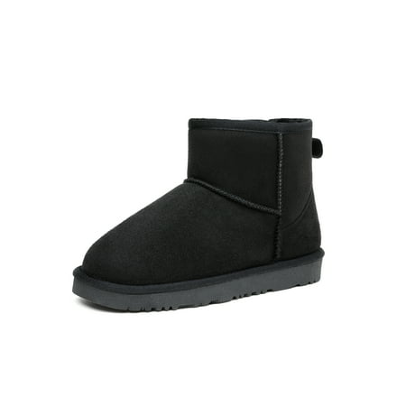 

Dream Pairs Boys Girls Fashion Faux Fur Lined Ankle Snow Boots Kids Outdoor Winter Shoes KSB214 BLACK Size 6 Toddler