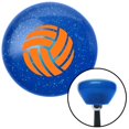 thumbnail image 1 of Orange Volleyball Blue Retro Metal Flake Shift Knob with M16 x 1.5 Insert Shifter, 1 of 1