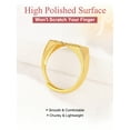 thumbnail image 5 of FOCALOOK Gold Plated Initial Ring for Women Adjustable Open Stackable Statement Knuckle Ring Chunky Alphabet Letter B Signet Ring, 5 of 8