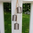 thumbnail image 6 of Christmas Brass Cow Bells Set, Shabby Style Metal Hanging Decor with Sturdy Rope, Rustic Sound for Wind, Festive Ornament for Doorways Fireplaces Holiday Cheer, 6 of 9