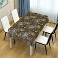thumbnail image 4 of JSTEL Owl Rose Flower Table Cloth Rectangle 60 x 90 Inch Tablecloth Anti Wrinkle Table Cover for Dining Kitchen Parties, 4 of 6