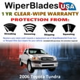 thumbnail image 2 of 2006 Toyota Tundra Beam Wiper Blades Wipers w/1yr Warranty (Set of 2) (WiperBladesUSA), 2 of 5