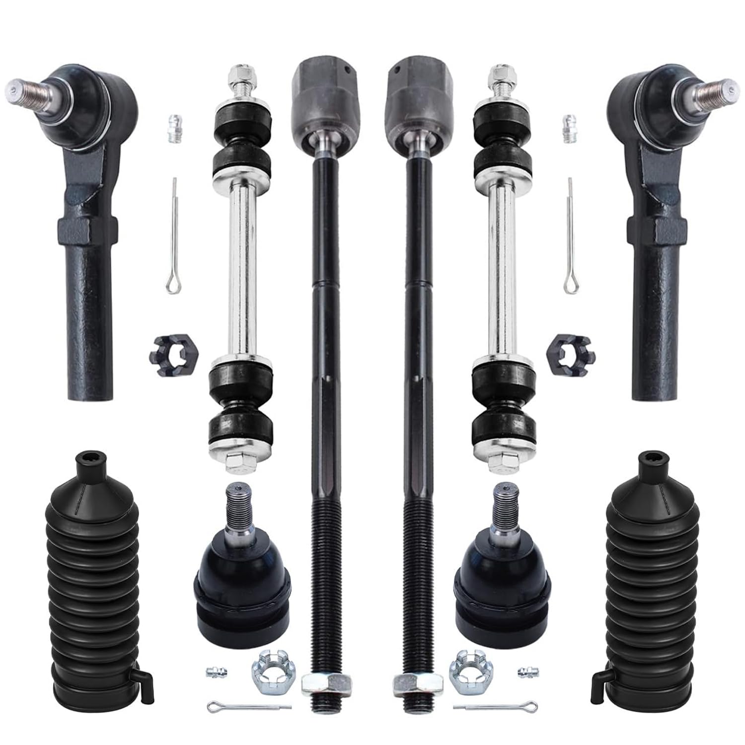 8pc Front Suspension Kit – Struts, Tie Rods, Sway Bars For 1993-1998 Nissan Quest Villager