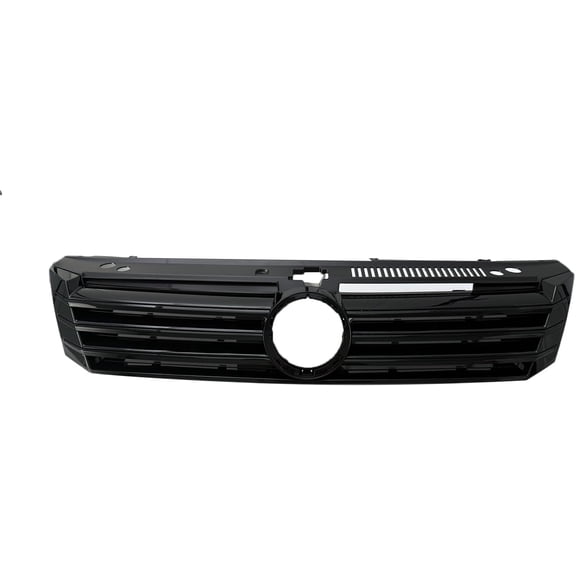 Black Front Upper Grille Compatible with 2012-2015 Volkswagen Passat, Front Cover Upper Bumper Grille Full Black