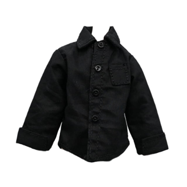 Camiseta para figura de acción a escala 1/12, accesorios de modelo coleccionables en miniatura para cosplay y cosplay. Negro