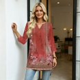 thumbnail image 5 of 3/4 Length Sleeve Womens Tops V Neck T Shirts Summer Clothes Basic Blouses Dressy Casual 2026 Spring Outfits, 5 of 7