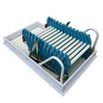 thumbnail image 2 of PreAsion Hidden Telescopic Folding Ladder Attic Pull Down Ceiling Ladder Stairs 13 Steps Al-Mg Alloy Blue + White, 2 of 21