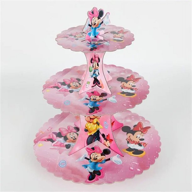 Juego de vajilla desechable de Disney, suministros de fiesta con temática de Minnie Mouse y margaritas, taza, decoración para fiesta de cumpleaños de bebé y Niña