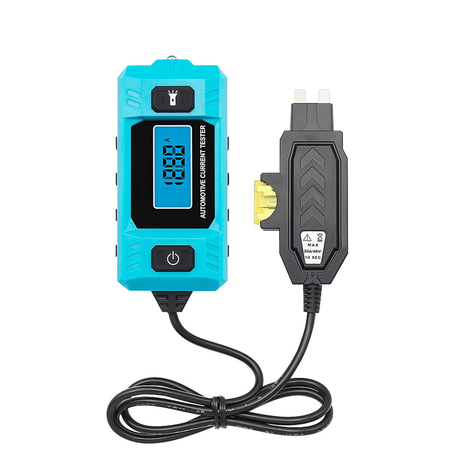Ferjadq Automotive Circuit Fault Probe Tester Portable High Precisions 20A 48V Car Current Relay Blades Checker with LED Display Lighting for Various Vehicles