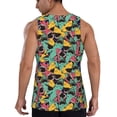 thumbnail image 3 of Xecao Angry Shark Pattern Men's Tank Top Workout Quick Dry Sleeveless Gym Jogging Muscle Shirts Summer Swim Beach Tops, 3 of 9