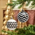 thumbnail image 5 of Lwlmwt Christmas Tree Decoration,6cm 6pcs Black and white Christmas Ball,Shatterproof Hanging Christmas Tree Decorations,Holiday Products, 5 of 5