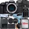 thumbnail image 1 of Canon EOS R10 Mirrorless Camera with RF-S 18-150mm + EF 75-300mm Lens + 32GB Memory Card + Case + ZeeTech Accessory Bundle, 1 of 8