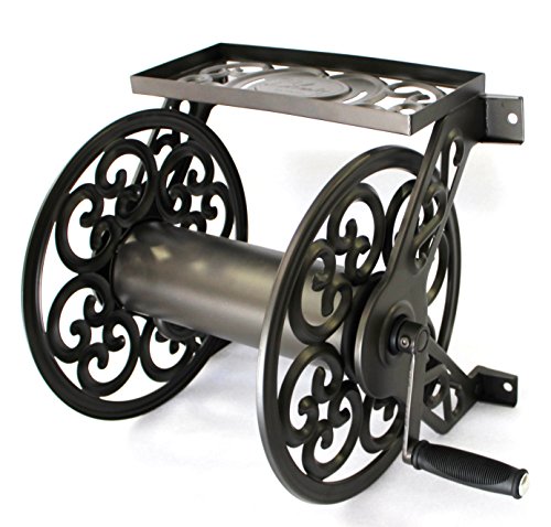 Decorative Steel Wall Mount Garden Hose Reel Holds 125-Feet of 5/8-Inch Hose - image 1 of 5