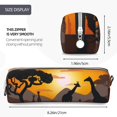 Tebeau Giraffes Of The African Savannah Print Pencil Pen Case Portable