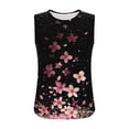 thumbnail image 4 of PNTUTB Women's Printed Loose Fit Basic Shirts Sleeveless Round Neck Pullover Casual Fashion Tank Tops, 4 of 6