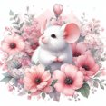 thumbnail image 1 of Mouse in the Flowers - Peinture Diamant DIY, 1 of 6
