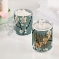 thumbnail image 5 of White Blossom Branch Bathroom Canisters Set of 4 Translucent Plastic Storage for Cotton Pads and Floss, 5 of 7