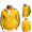 Yellow, variant on Frnrwgo Mens Sports Sweatshirt Full Zip Stand Collar Striped Casual Jacket