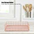thumbnail image 3 of Fdit Panier de Rangement en Fer Rose Doré, Organisateur, Support de Rangement, Déco de Bureau, Panier de Rangement en Fer, Support de Rangement, 3 of 9
