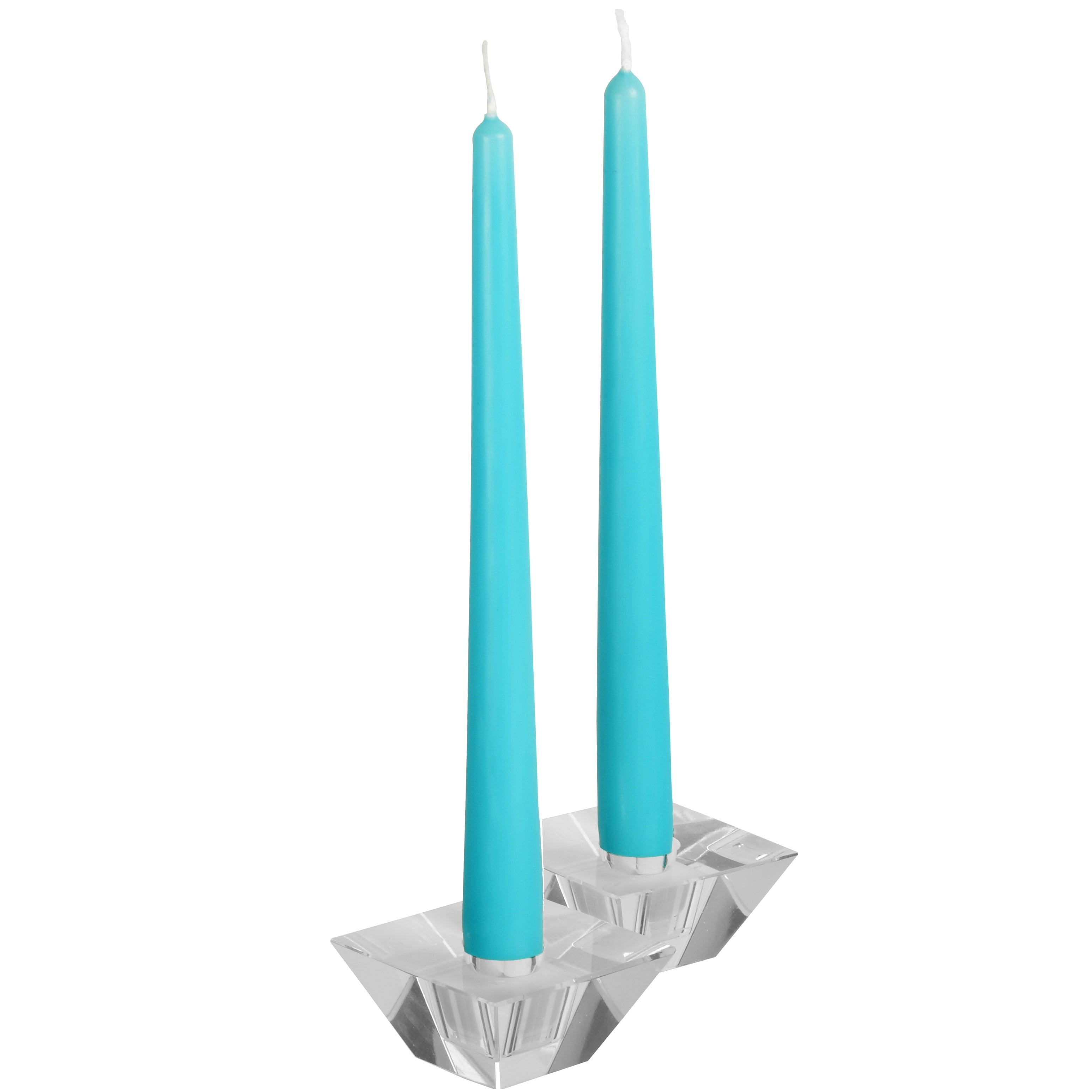 HYOOLA 12inch Dripless Unscented Turquoise Taper Candles 10 hour