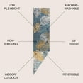 thumbnail image 4 of JONATHAN Y SAVANNAH 2 x 8 Runner Rug, Calypso Coastal Palm Frond Machine-Washable Reversible - Cream/Navy, SVH108A-28, 4 of 9