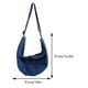thumbnail image 1 of Bolso de bola de masa informal unisex, bolso diario de mezclilla de gran capacidad para pareja (azul oscuro), 1 of 8