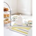 thumbnail image 4 of Yellow Grey Striped Kitchen Dish Towels for Drying Dishes Set of 2, Geometric Vertical Stripes White Waffle Weave Microfiber Hand Tea Bathroom Towels Quick Dry & Absorbent Towel 12x12, 4 of 7