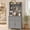 Grey, variant on Panapinka 63'' Pantry Cabinet with 4 Hooks, Kitchen Pantry Cabinet, Coffee Bar Table with Drawer & Adjustable Shelves