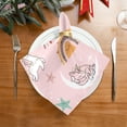 thumbnail image 4 of Coolnut Set of 6 Cute Unicorn Pink Napkins Cloth Napkins 20"x20", Washable Polyester Dinner Napkins for Parties, Wedding, Restaurant, 4 of 6