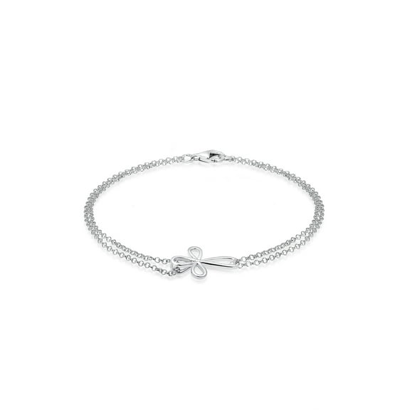 Elli by Julie & Grace Women Cross Bracelet 925 Silver 6.69 inch