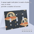 thumbnail image 4 of Dailycode Light Switch Plate Covers 2 Gang Wall Plate Plastics Outlet Covers for Kitchen Home Office Decor Cat in Ufo, 4 of 8