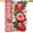 Three Strawberries, variant on Welcome Spring Summer Strawberry Decorative Garden Flag, Red Fruit Plaid Check Farmhouse Yard Outside Decorations, Seasonal Burlap Outdoor Small Home Decor Double Sided 12.5x18