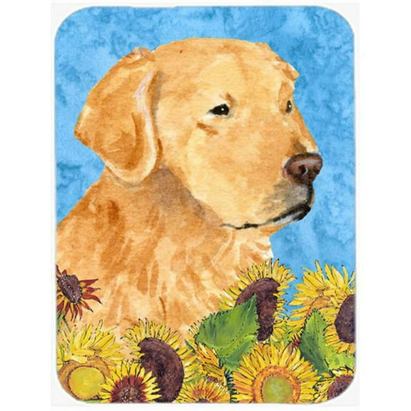 Golden Retriever Glass Cutting Board - Large