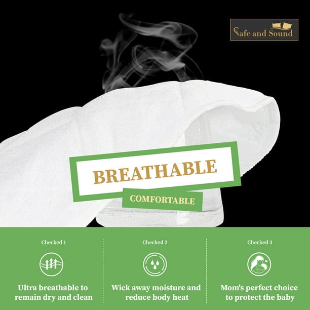 2 Pack 28x52 Inches Bamboo Crib Mattress Protector Waterproof