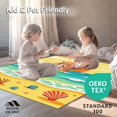 thumbnail image 4 of ODIKA 4'x6' Machine Washable Non-Slip Area Rug, Ocean Horizon Latch Hook with Sailboat High Traffic Rug, Yellow, 618991, 4 of 7