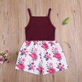 thumbnail image 4 of TheFound Kids' Flower Bodysuit Printed Bodysuit Short Pants for Summer, 4 of 8