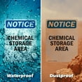 thumbnail image 6 of (2 Pack) Chemical Storage Area OSHA Notice Sign 10 Inch X 14 Inch Indoor / Outdoor Rust-Free Aluminum Metal Signs for Workplace, Workshop, and Construction Site, Made in the USA, 6 of 8