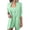 F242 Green, variant on 2 Piece Sets For Women Solid Color Vest Long Sleeve V Neck Button Down Jacket With High Waist Shorts 3Pcs Fashionable Outfit Set Beige Size M